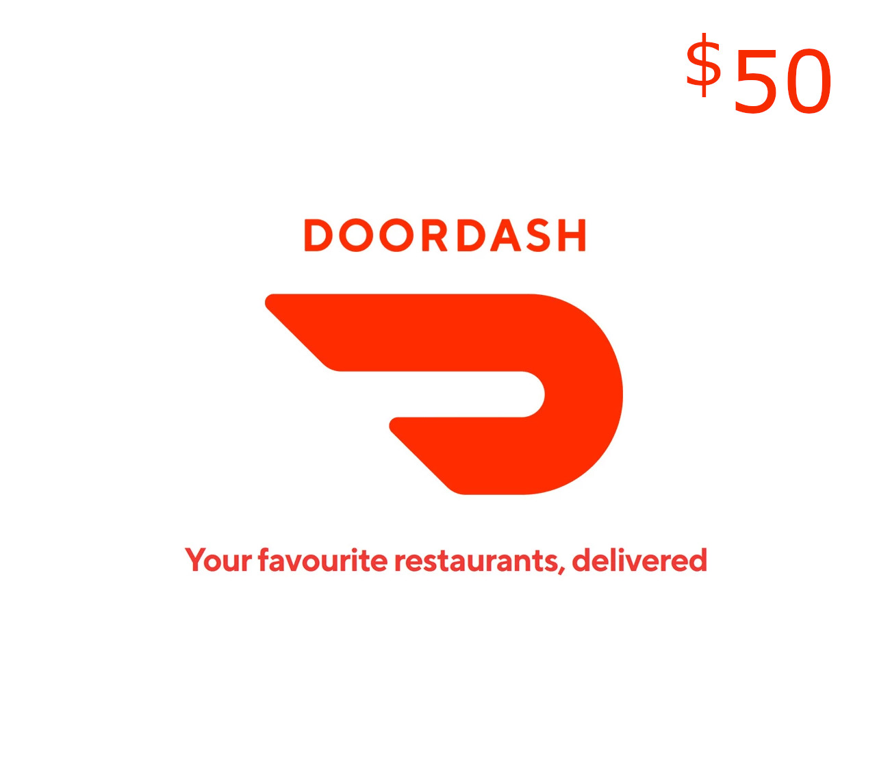 DoorDash $50 Подарочная карта US