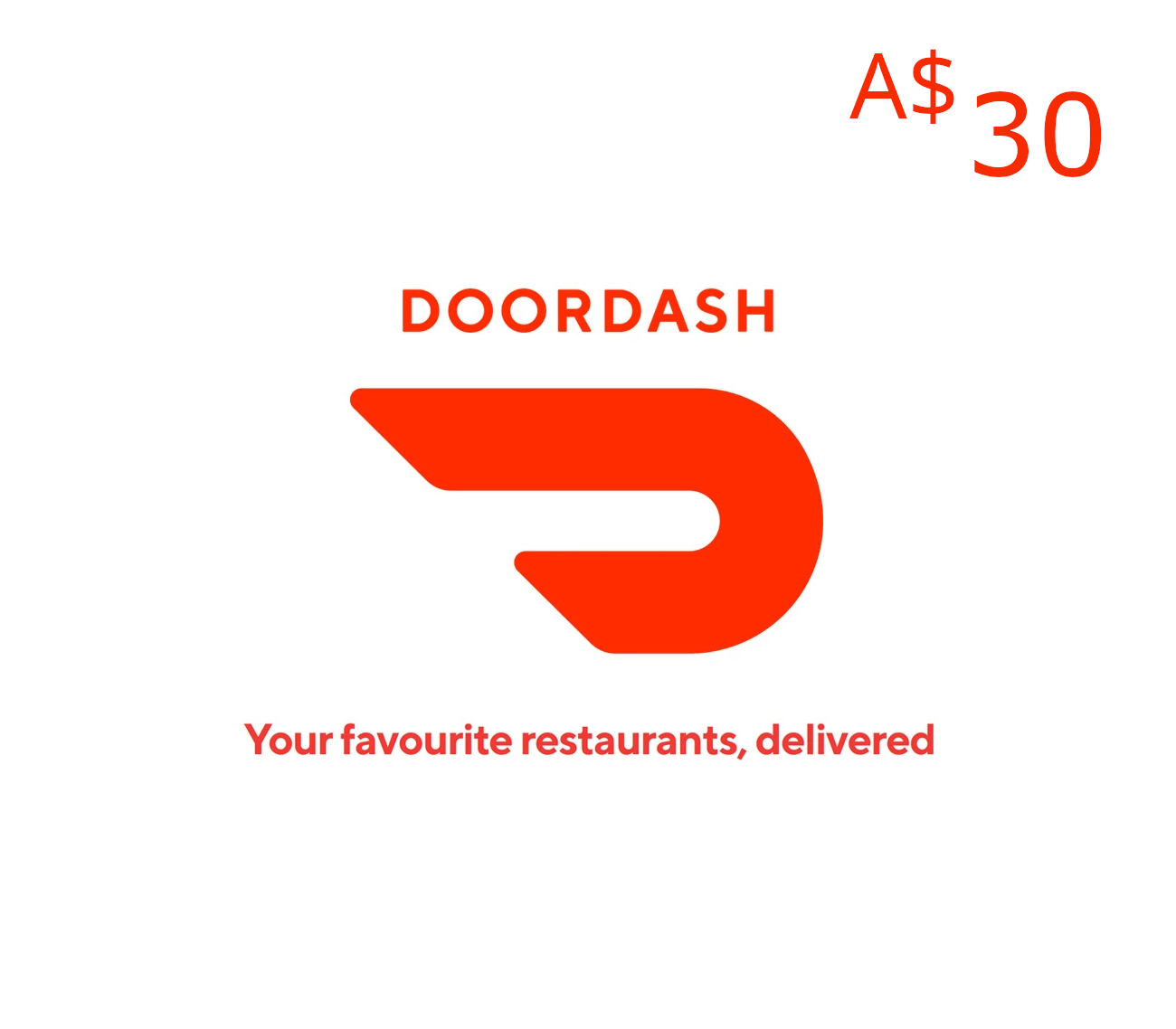 DoorDash A$30 Подарочная карта AU