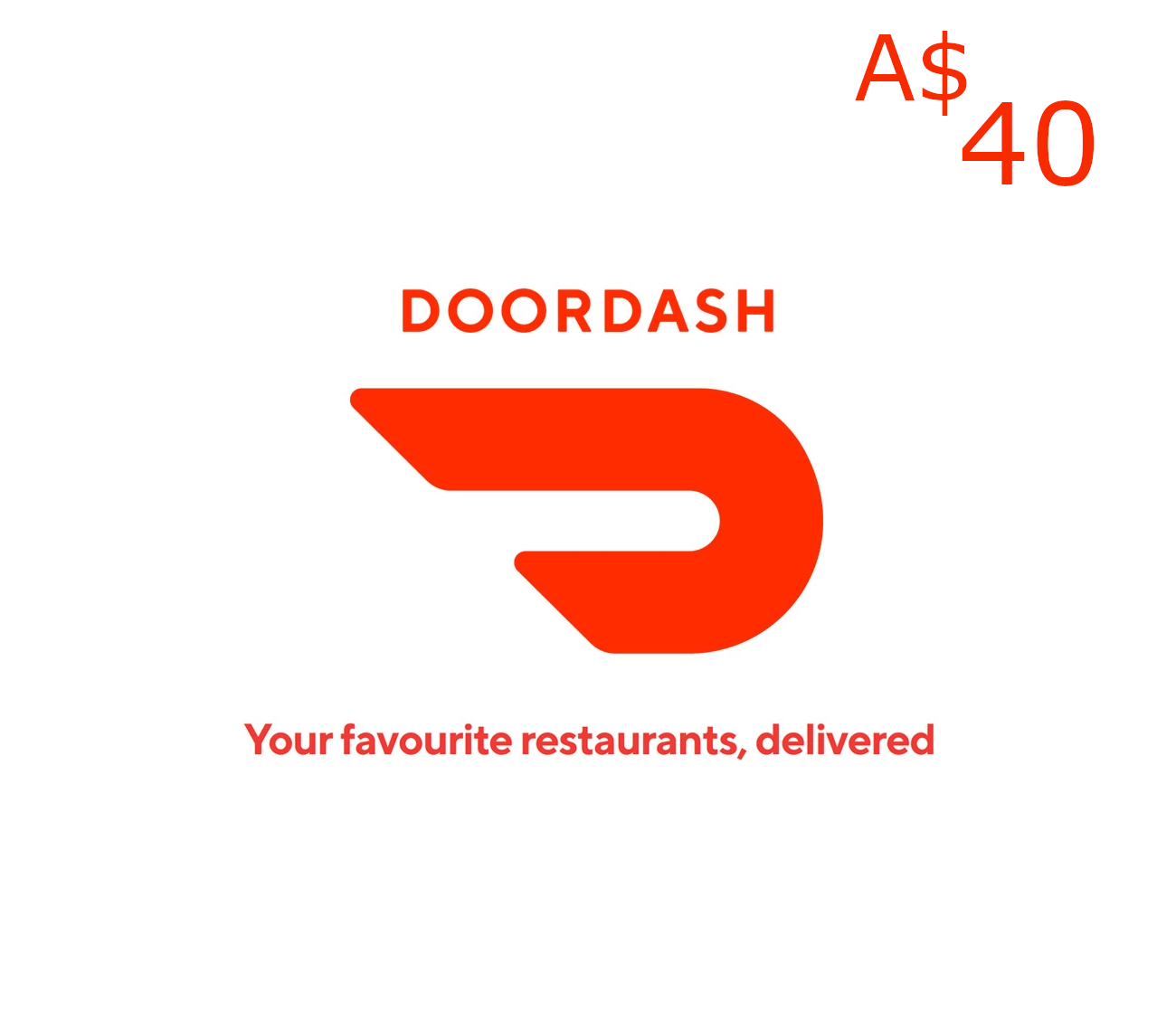 DoorDash A$40 Подарочная карта AU