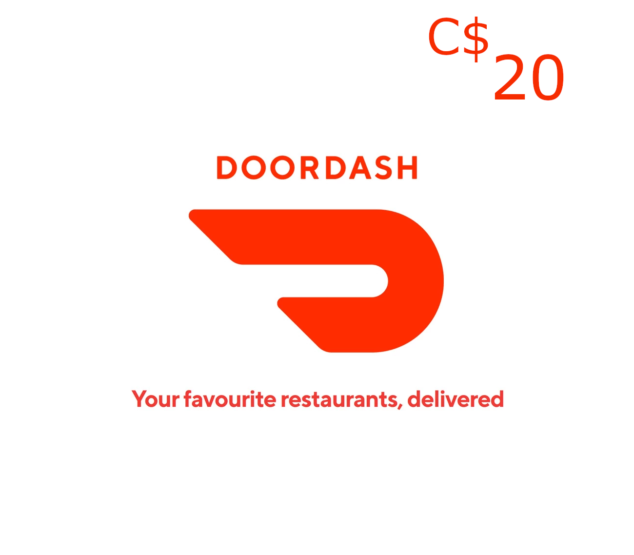 DoorDash C$20 Подарочная карта CA