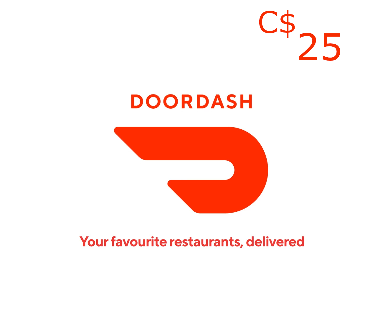 DoorDash C$25 Подарочная карта CA
