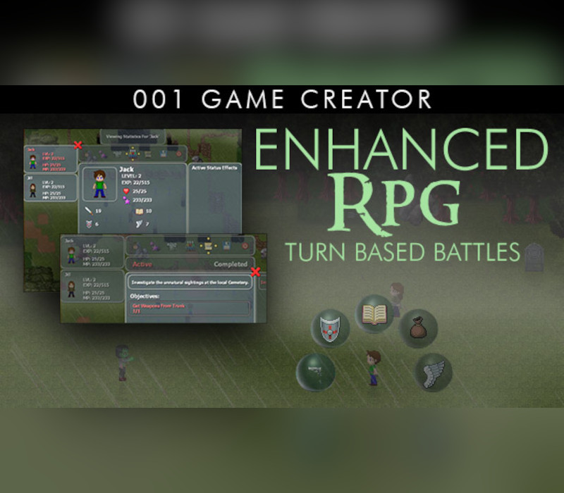 001 Game Creator - Enhanced RPG (Turn-Based Battles) DLC Steam Ключ