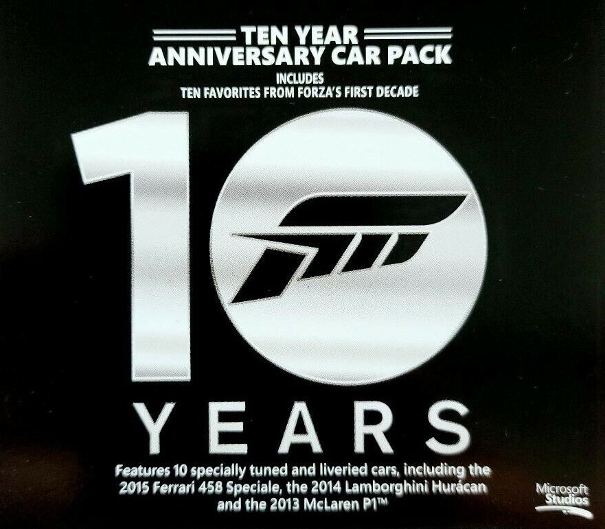 Forza Motorsport 6 - Ten Year Anniversary Car Pack DLC XBOX One Ключ