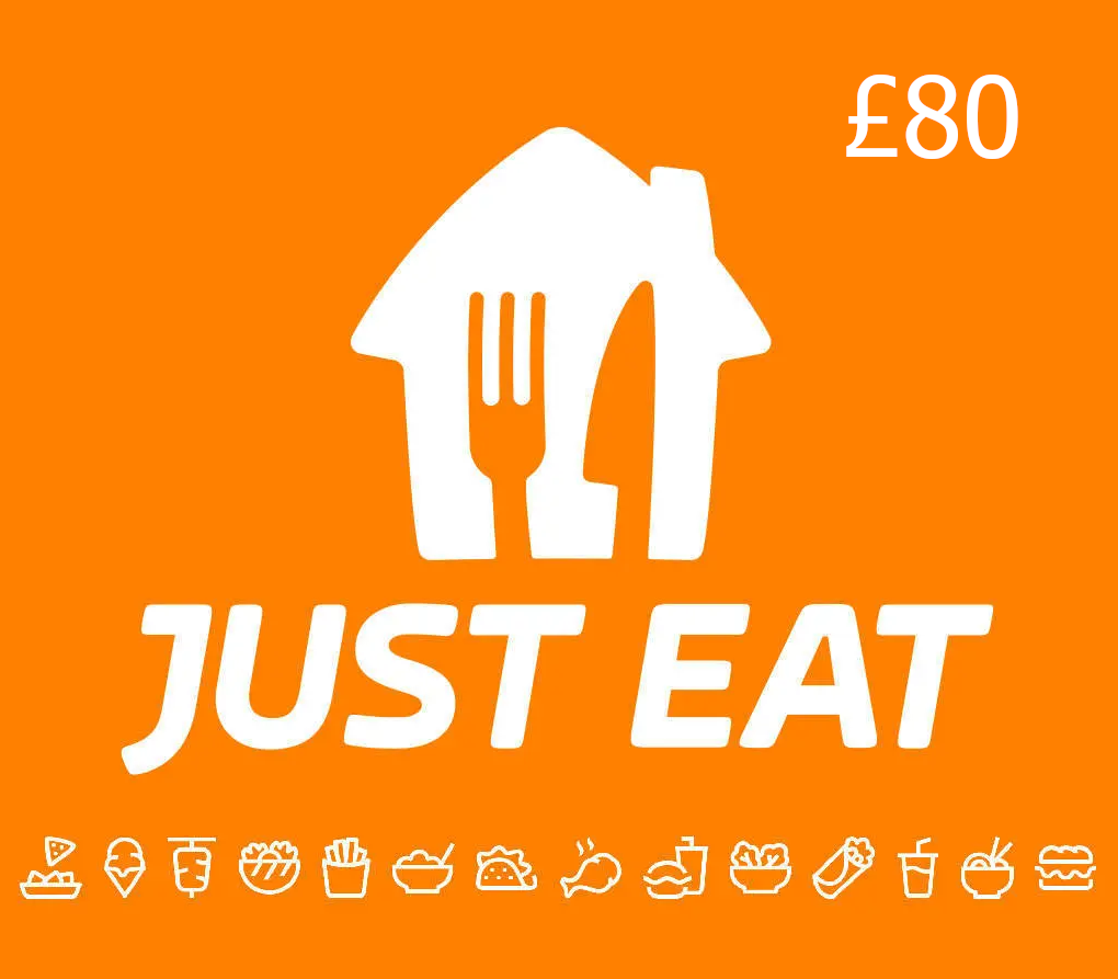Just Eat £80 Подарочная карта UK