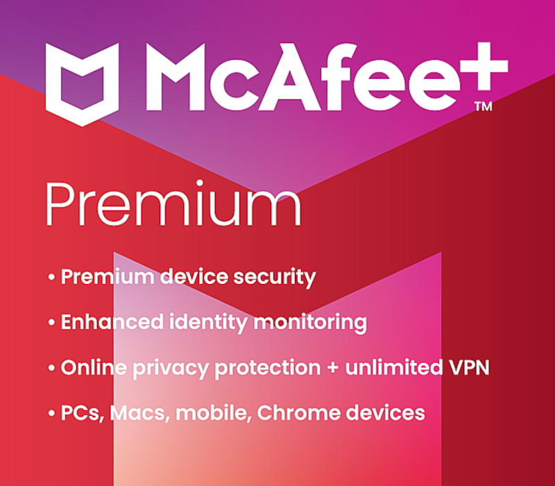 McAfee+ Premium Individual Ключ (1 Year / Unlimited Devices)