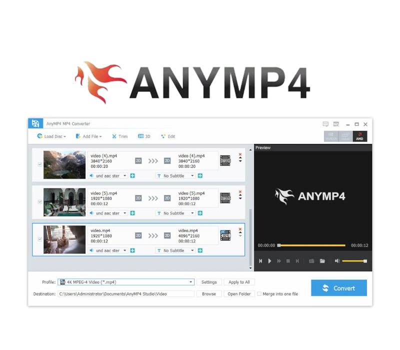 AnyMP4 MP4 Converter Ключ (1 Year / 1 PC)