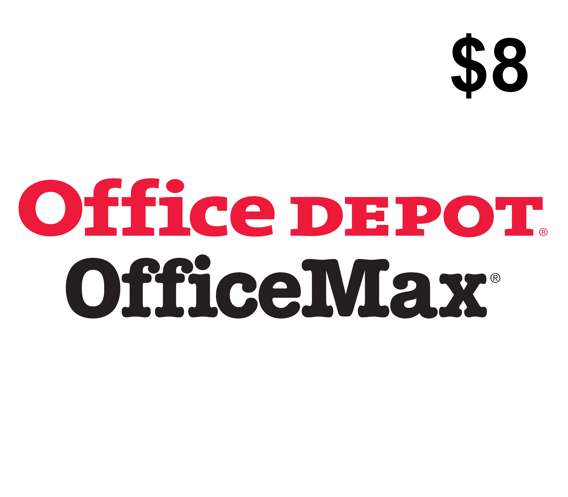 Office Depot $8 Подарочная карта US
