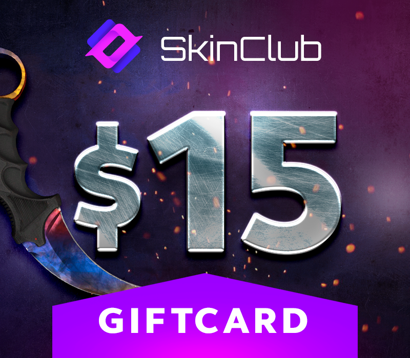 Skin.Club $15 Подарочная карта