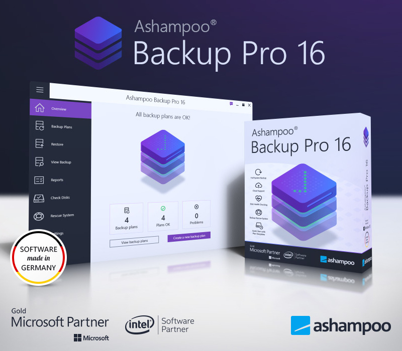 Ashampoo Backup Pro 16 Ключ (3 PCs)