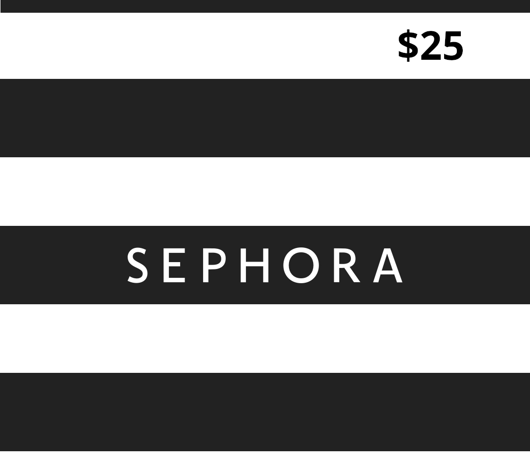 Sephora $25 Подарочная карта US
