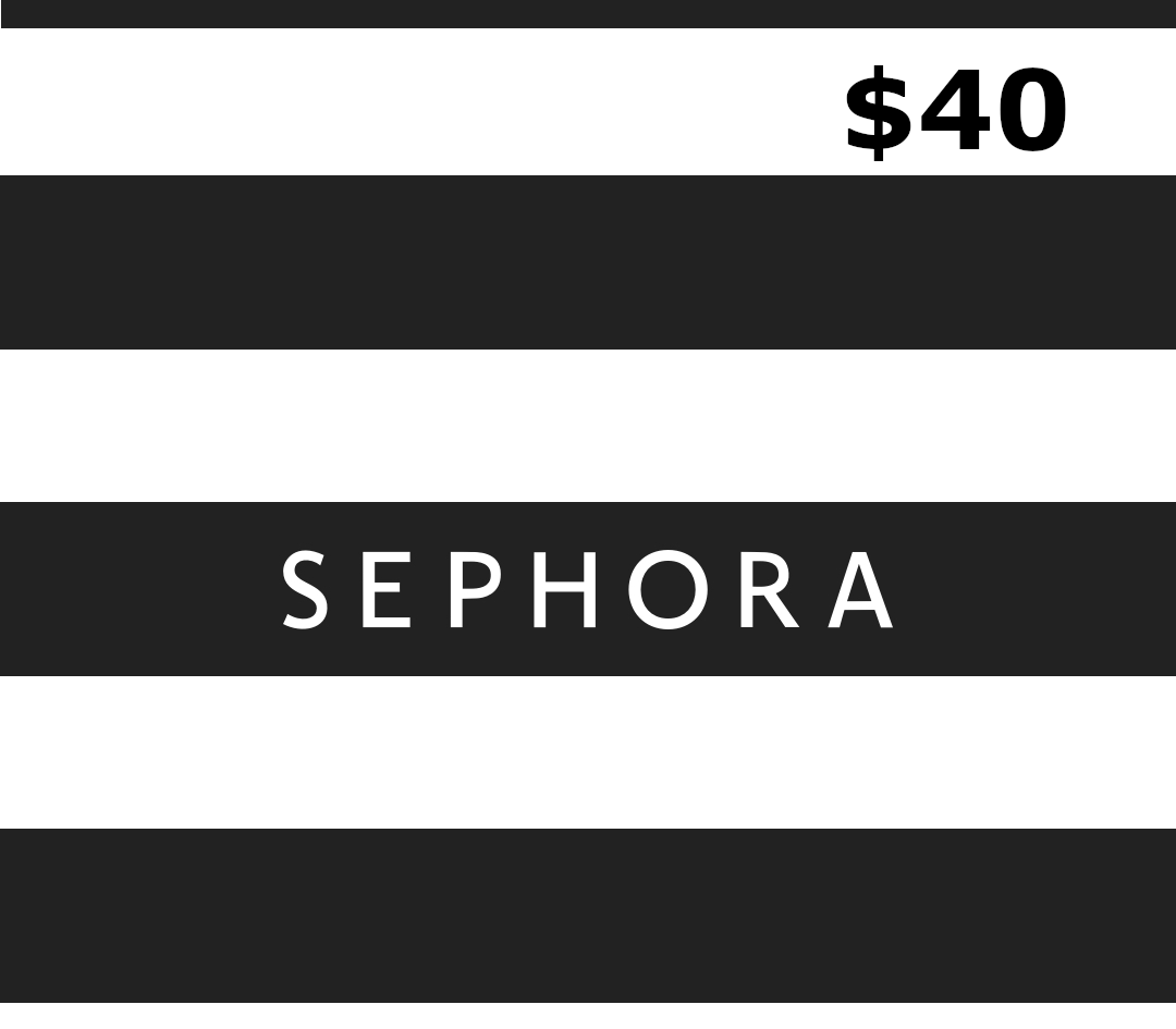 Sephora $40 Подарочная карта US