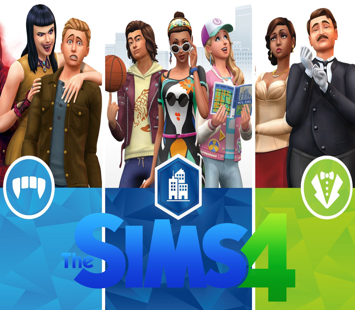 The Sims 4 - City Living + Vampires + Vintage Glamour DLC Набор PC EA App Ключ