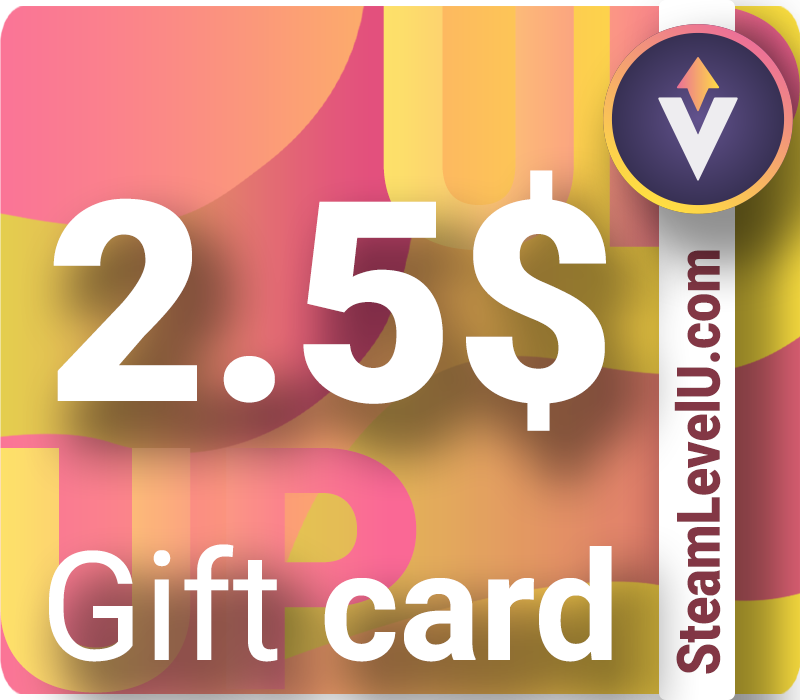 SteamLevelU 2,5 USD Подарочная карта