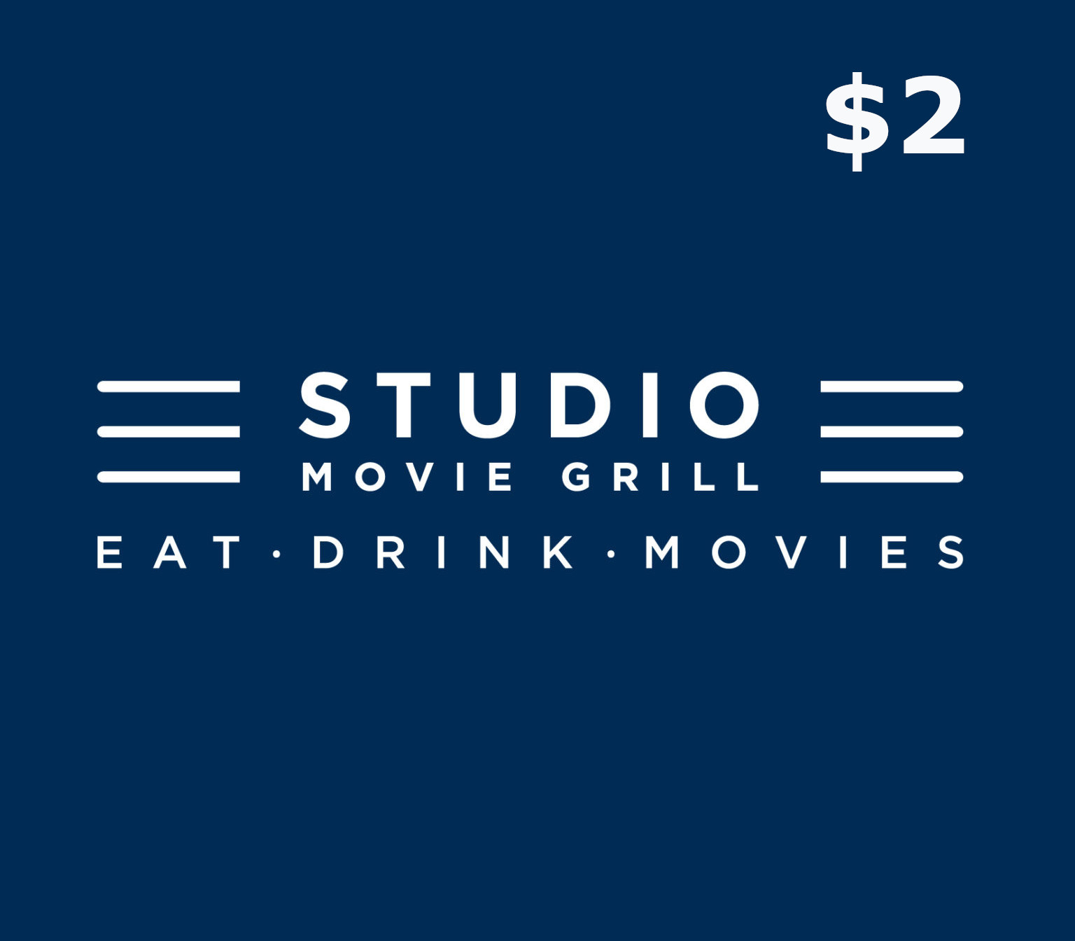 Studio Movie Grill $2 Подарочная карта US
