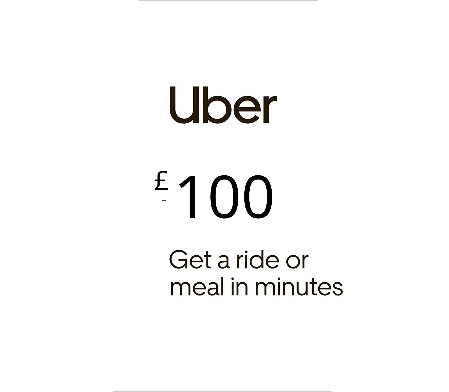 Uber £100 UK Подарочная карта