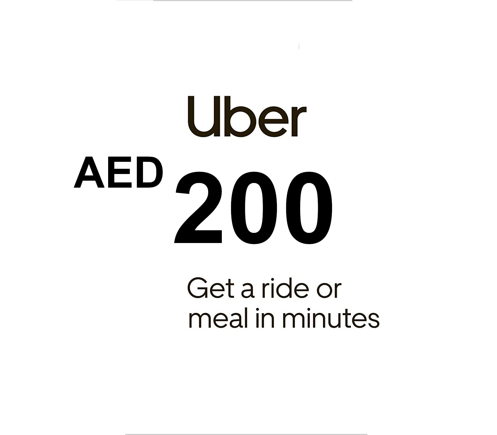 Uber 200 AED AE Подарочная карта