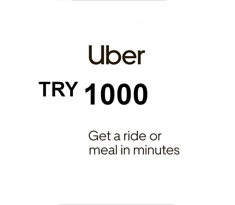 Uber 1000 TRY Подарочная карта TR