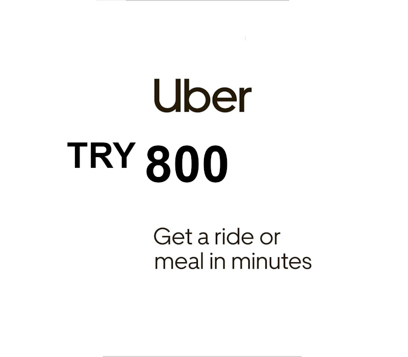 Uber 800 TRY Подарочная карта TR