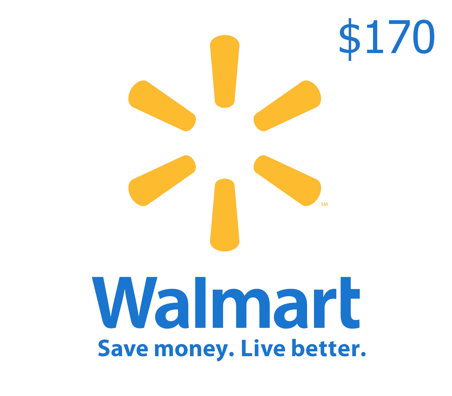 Walmart $170 Подарочная карта CA