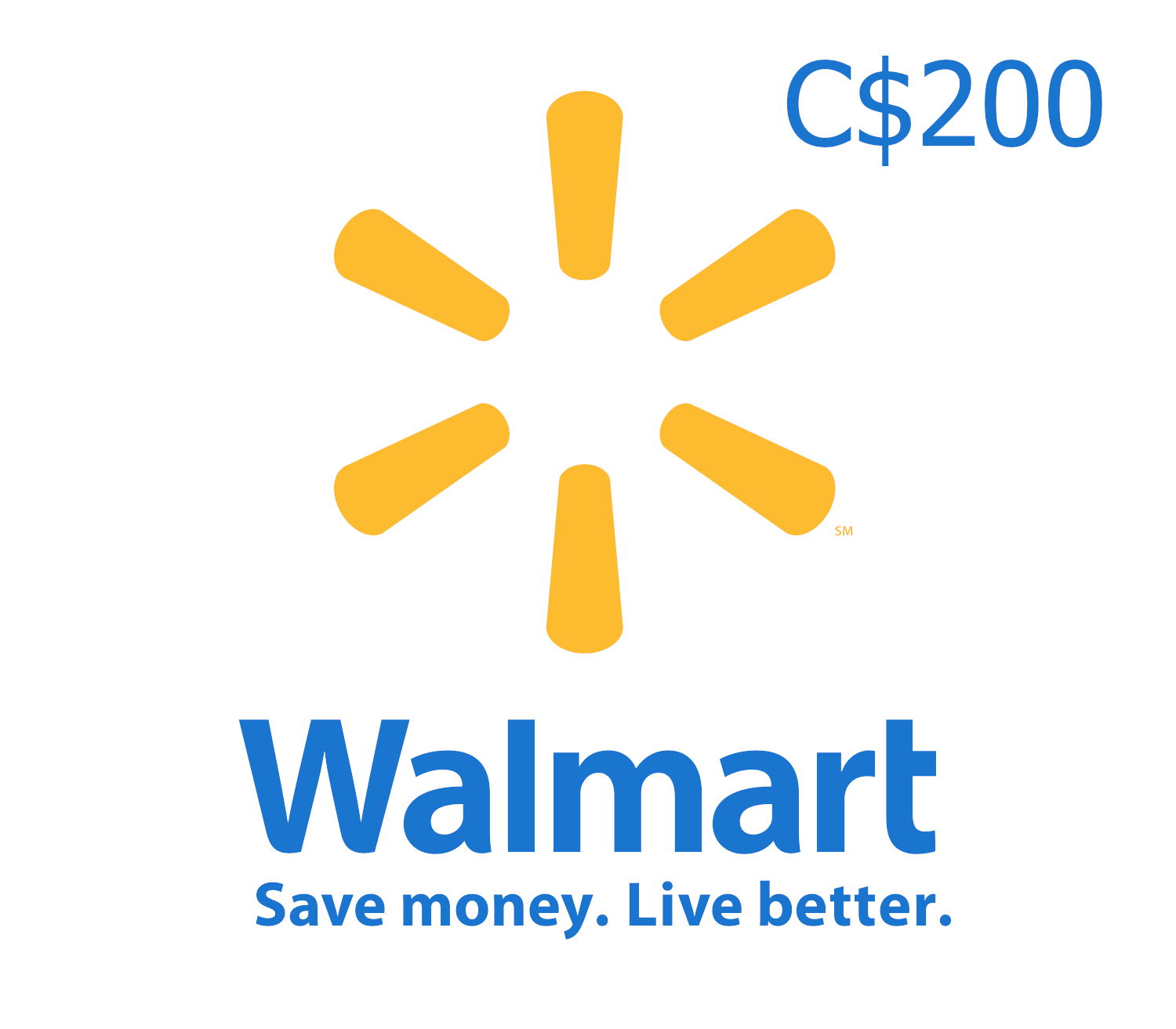 Walmart C$200 Подарочная карта CA